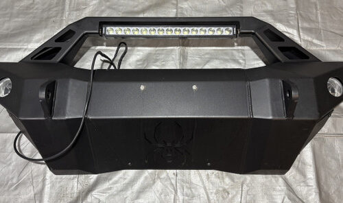 IMG_7378__00444 2020-2024 Jeep Gladiator Black Widow Steel Front Bumper Beam w/ 20" Light Bar / JT003