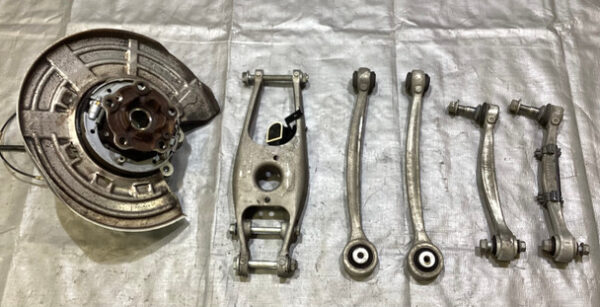 IMG_9765__75270 2015-2020 F80 F82 F87 BMW M2 M3 M4 Driver Rear Knee Spindle Hub w/ Control Arms / 34K B2008
