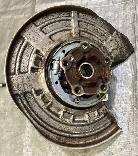 IMG_9766__21276 2015-2020 F80 F82 F87 BMW M2 M3 M4 Driver Rear Knee Spindle Hub w/ Control Arms / 34K B2008